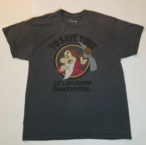 Disney Seven Dwarfs Grumpy "Assume I Know Everything" T-Shirt  Size Large - Picture 1 of 4