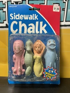 Vintage marca Walmart Wiggle Eyes animali di mare e sirena marciapiede gesso RARO - Foto 1 di 4