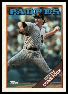 1988 Topps Cloth Test Issue #NNO Keith Comstock - Image 1 of 2