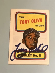 1970 Topps The Tony Olivia Story #8 handsigniert  - Bild 1 von 2