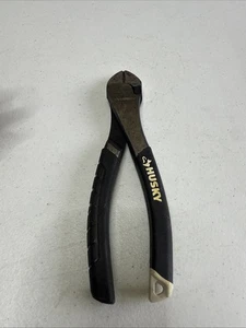 Husky Diagonal Pliers 7 in. Precision Side Cutting Wire Cutter Cut Nails 879116 - Picture 1 of 4