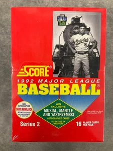 1992 Score Series 2 Baseball Wax Box Factory Sealed PERFECT! Mantle/Musial/Yaz - Picture 1 of 7