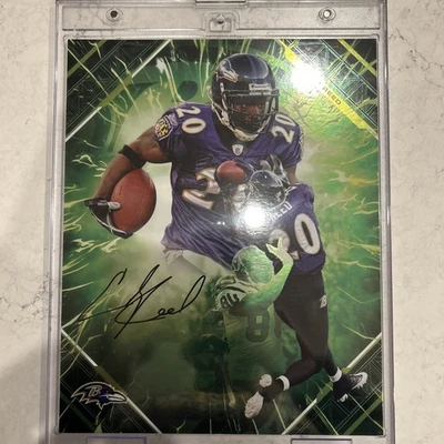 Autógrafo Fanatics UW Emanate Ed Reed Green 2025 #61/99 Ravens Foto 1 de 3