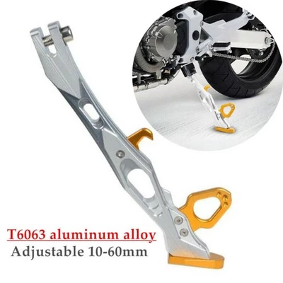 Soporte de altura ajustable CNC motocicleta bicicleta soporte lateral único pierna soporte pie Foto 1 de 4