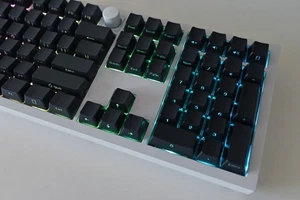 Black Backlit Side Print Shine Through Keycap Set for Mechanical Gaming Keyboard - Afbeelding 1 van 16