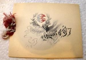 * RARE AWESOME ANTIQUE CLASS OF 1897 GRADUATION INVITATION - CENTRAL HIGH SCHOOL - Picture 1 of 6