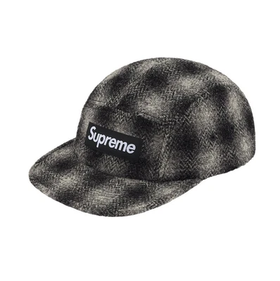 Gorra Supreme Harris Tweed Camp - Negra - NUEVA Foto 1 de 4