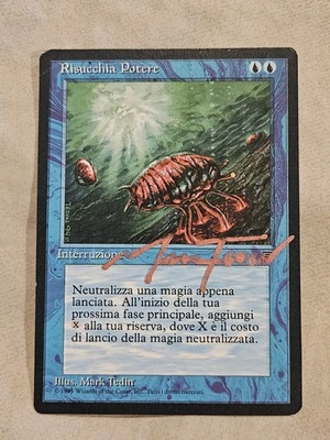 MTG - Mana Drain - Legends (ITALIAN) (SIGNED) Mark Tedin Magic The Gathering - Image 1 of 4