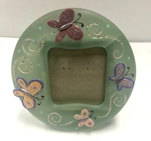 Mini marco de acrílico Lucite de colección mariposas verdes multicolor LEER - Imagen 1 de 7