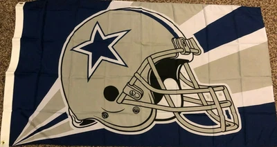 DALLAS COWBOYS HELMET FREMONT DIE 3x5ft flag superior quality GENUINE NFL Lic us - Image 1 of 4