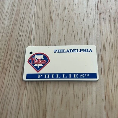 Vtg MLB Philadelphia Phillies Keychain Key Chain Ring Plastic 90s Tag Express - Image 1 of 2