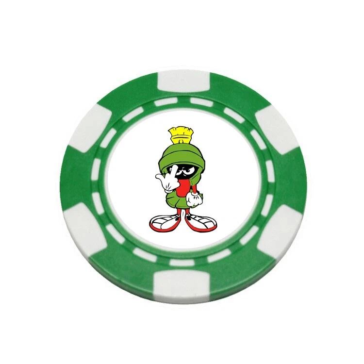 Marvin the Martian Salute Bugs Bunny Poker Chip Golf Ball Marker Card Guard