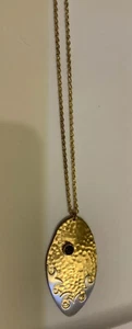 Heather Benjamin Sea Adventure Leaf Pendant Necklace Gold Plated. X67 - Picture 1 of 3