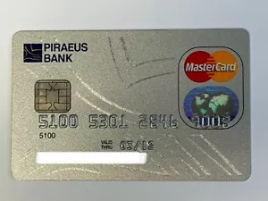 Piräus Bank Kreditkarte▪️Griechenland▪️Chip▪️2012 Ablaufdatum▪️Unsigniert▪️Nur Sammlerstück - Bild 1 von 2
