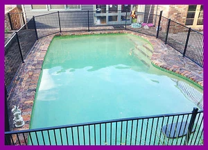 Certified 2.4m x1.2m high Pool Fence FlatTop Black - Picture 1 of 5