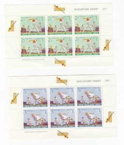 NEW ZEALAND # B77a,B78a VF-MNH BOYS-CRICKET,RUNNING/OLYMPIC RING S/SHEETS CV $20 - Picture 1 of 1