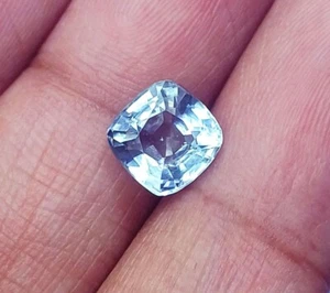Untreated Unheated Natural Aquamarine 2.65 Ct Loose Gemstone With Certificate - Picture 1 of 7