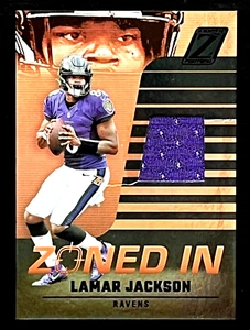 Lamar Jackson 2022 Panini Zenith ZONED IN Patch Baltimore Ravens Card No ZI-2 - Picture 1 of 3