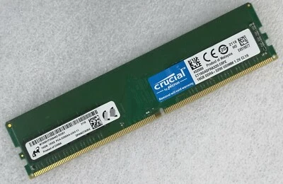 Micron 16GB DDR4 3200 Desktop DIMM RAM MT 1Rx8 PC4-25600 A8ATF2G64AZ-3G2E1 288p - Image 1 of 4