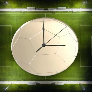 Football Shaped Clocks - Colour Mirrors & Solid Colours Choices - Picture 1 of 6