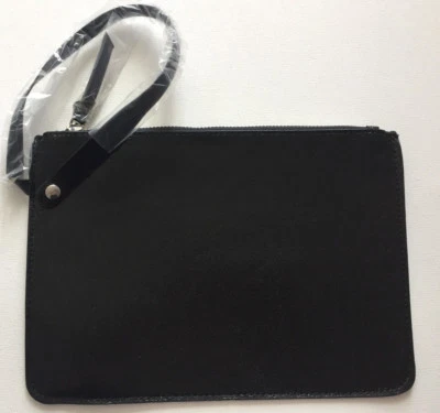 STEVE MADDEN ЧЕРНЫЙ КОШЕЛЕК С РЕМЕШКОМ СУМОЧКА ПЛОСКАЯ СУМКА ИЗ ИСКУССТВЕННОЙ КОЖИ НОВЫЙ - Изображение 1 из 4