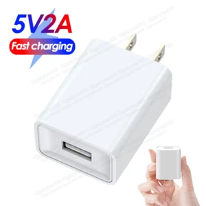5V 2A USB Port Jack Wall Charger 5 Volt v2 Amp AC to DC Power Adapter For iPhone - Picture 1 of 12