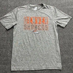 Denver Broncos Shirt NFL Team Apparel TX3 Cool Mens Medium Gray Polyester - Picture 1 of 7