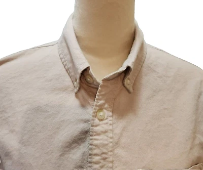 Camisa Hollister Para Hombre Elastizada Informal Beige Cuello Abotonado, Talla Mediana (M) Foto 1 de 4