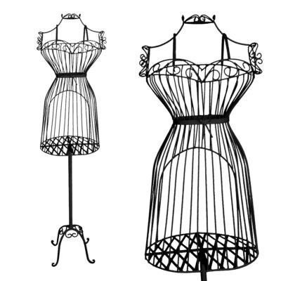 Metall Schneiderpuppe Schneider Büste Schaufensterpuppe Shabby P-14127 schwarz