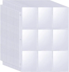 540 Pockets Card Sleeves Binder Sheets Baseball Card Sleeves Pages for 3 Ring... - Picture 1 of 7
