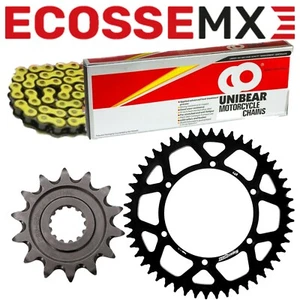 Suzuki RMZ450 Unibear gelb Heavy Duty Kette und Supersprox schwarz Kettenrad Kit - Bild 1 von 4