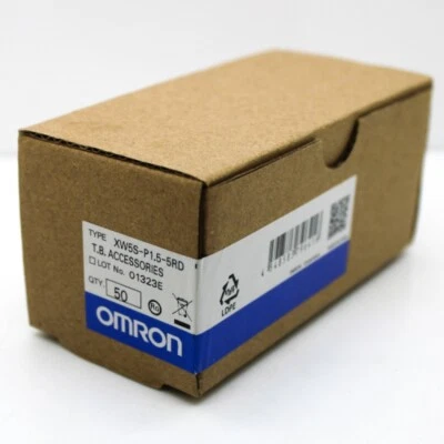50 Pack of Omron 1.5mm 5-P Red DIN Track Push-in Terminal Blocks XW5S-P1.5-5RD - Image 1 of 2