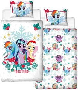 Licensed MY LITTLE PONY Reversible SINGLE Bed Quilt Duvet Cover Set RAINBOW DASH - Picture 1 of 8