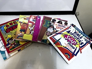 Lot of 8 Bible Story Activity Books for Kids Coloring Crafts Bulletin Dress Up - Picture 1 of 9