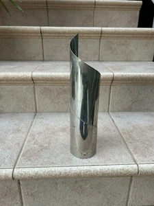VASO SOPPRAMOBILE 70s ACCIAIO ITALIAN DESIGN MARCHIATO SOTTO LA BASE OLD VASE - Picture 1 of 12