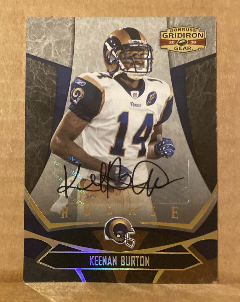 2008 Donruss Gridiron Gear Gold Signatures #153 Keenan Burton #13/250 RC AUTO - Image 1 of 2