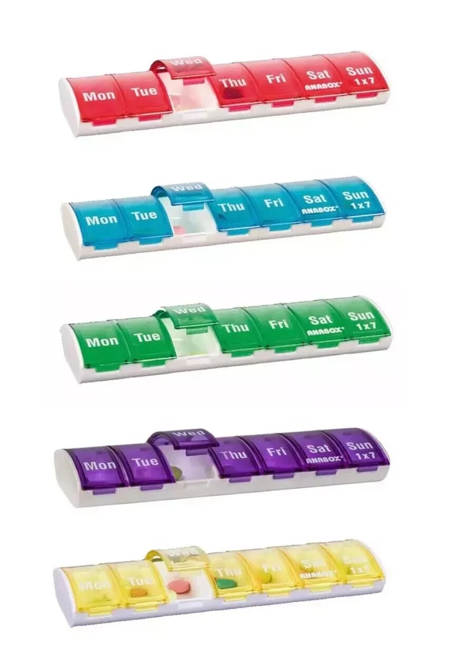7 Days Weekly Tablet Pill Medicine Box Holder Storage Organizer Container Case