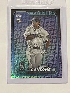 Dominic Canzone 2024 Topps Series 1 Easter/Spring Foil SP Parallel #195 Mariners - Bild 1 von 2