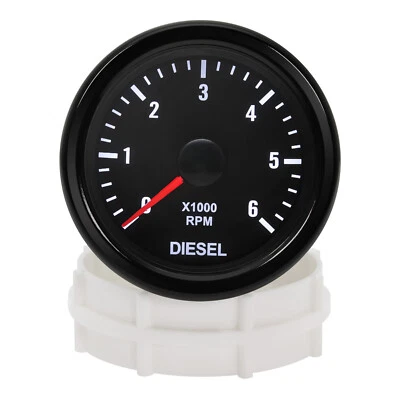 52mm Tachometer 0-6000RPM Tacho Gauge for Diesel Motor Engine Rev Counter  - Image 1 of 4