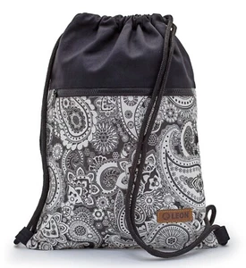 Leon By Bers Premium Turnbeutel Rucksack 35x45cm "PAISLY SW" - Bild 1 von 4
