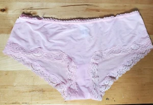 Bragas vintage de encaje transparente rosa Jessica Simpson talla grande L mezcla de nailon - Imagen 1 de 8