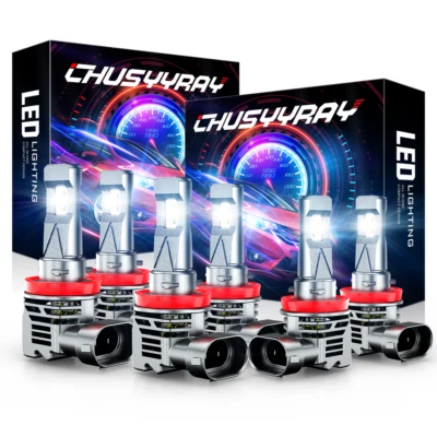 For Sentra 2013-2019 LED Headlight High Low Fog Light Bulbs Combo 6000k Kit - Image 1 of 4