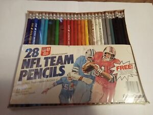 Vintage 28 Count Faber Castell NFL Pencils. Both AFC & NFC. Rare & Hard To Find 
