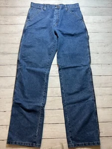 Wrangler Authentics Men's Blue Denim Straight Leg Slash Pockets Jeans Size 32x34 - Picture 1 of 5