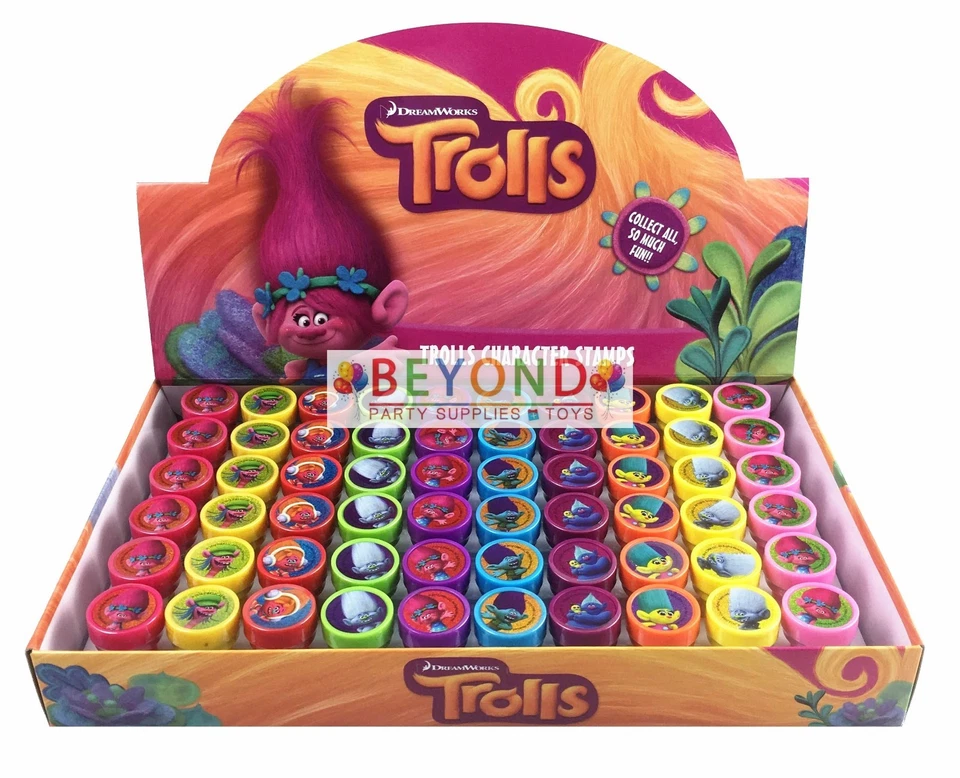 Trolls Princess Poppy Ink Stamps Birthday Party Favors Gift Bag Filler Stampers - Image 1 of 4