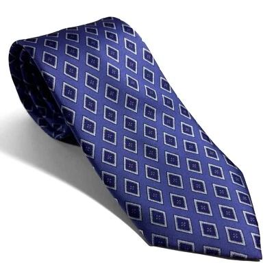 Corbata lila púrpura diamantes seda (hecha a mano) Foto 1 de 4