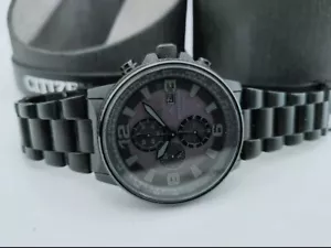 Citizen Eco-Drive Nighthawk Promaster Chronograph Men's Watch Black CA0295-58E - Picture 1 of 9