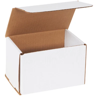 100 Pack 6x4x4 White Corrugated Shipping Mailer Packing Box Boxes 6" x 4" x 4" - Image 1 of 3
