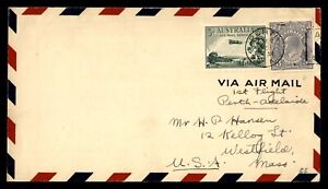 Mayfairstamp Australia First Flight Cover 1929 Perth To Adelaide KGV Airmail Dua