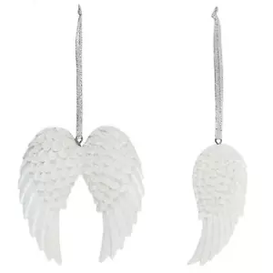 Glitzer Engelsflügel Plakette Miniatur Ornament Wand Tür Hängedeko - Bild 1 von 17